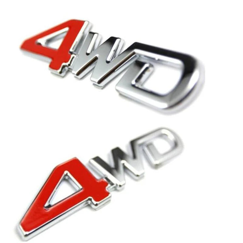 Badge Automotivo em Metal 4x4 - 4WD em 3D veículos SUV