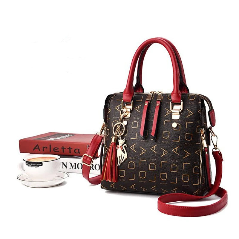 Bolsa Feminina Fashion Girl em couro estampado Premium Luxo