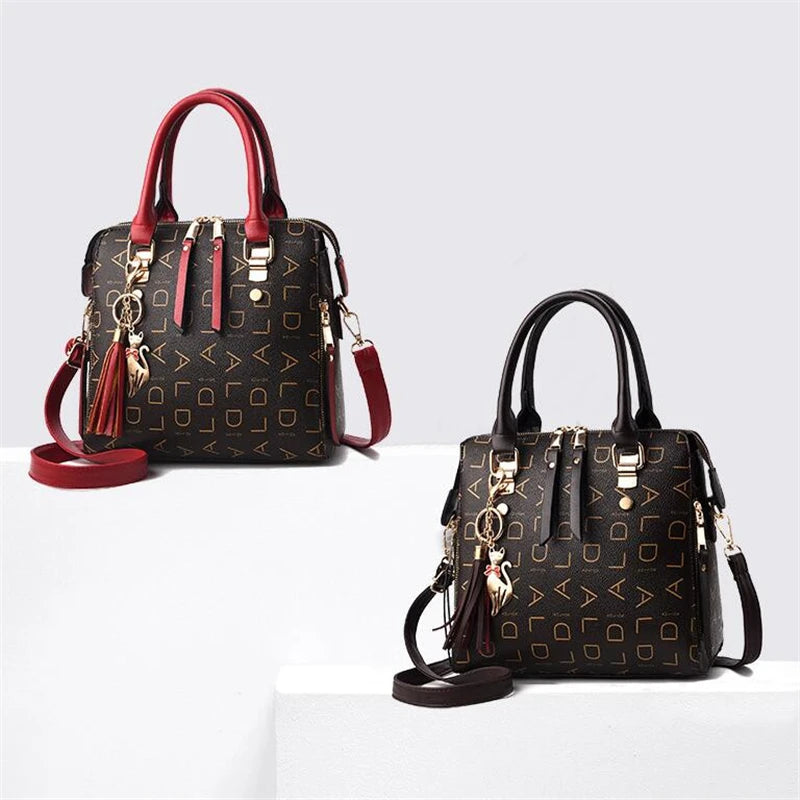 Bolsa Feminina Fashion Girl em couro estampado Premium Luxo