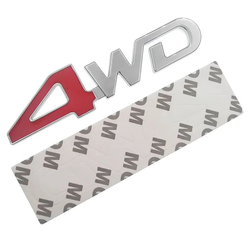 Badge Automotivo em Metal 4x4 - 4WD em 3D veículos SUV