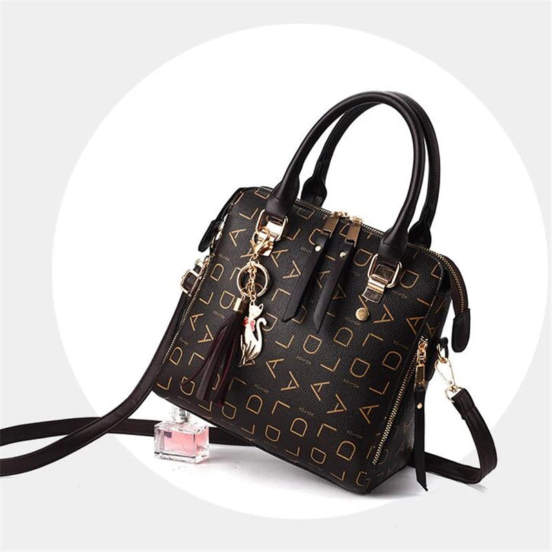 Bolsa Feminina Fashion Girl em couro estampado Premium Luxo