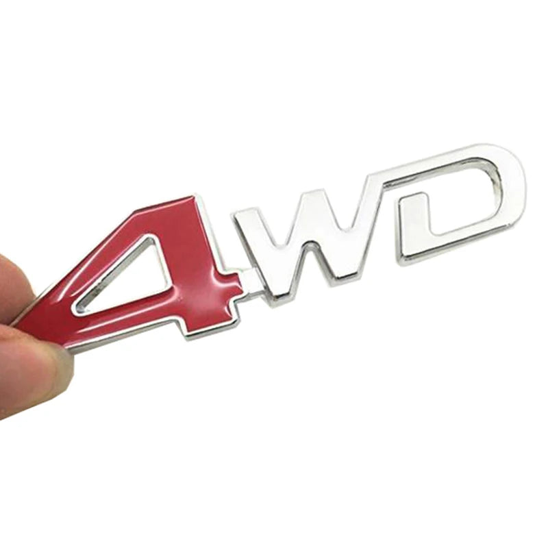 Badge Automotivo em Metal 4x4 - 4WD em 3D veículos SUV