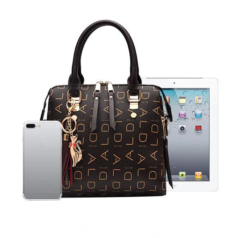 Bolsa Feminina Fashion Girl em couro estampado Premium Luxo