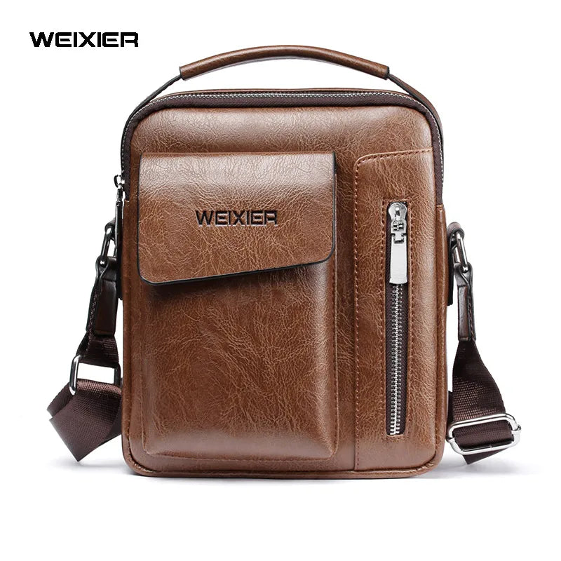 Bolsa de Ombro Mensageiro Bag Masculina em couro Premium - Oficial WEIXIER