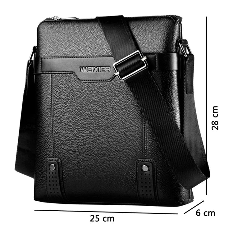 Bolsa de Ombro Crosby Executivo masculino em couro Premium - Oficial WEIXIER