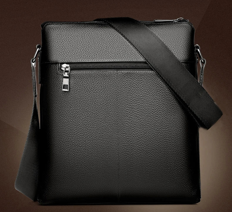 Bolsa de Ombro Crosby Executivo masculino em couro Premium - Oficial WEIXIER