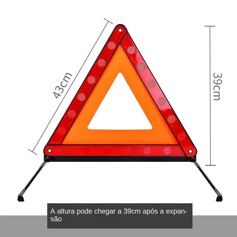 Triângulo Refletor automotivo de alta brilho dobrável com ampla iluminação