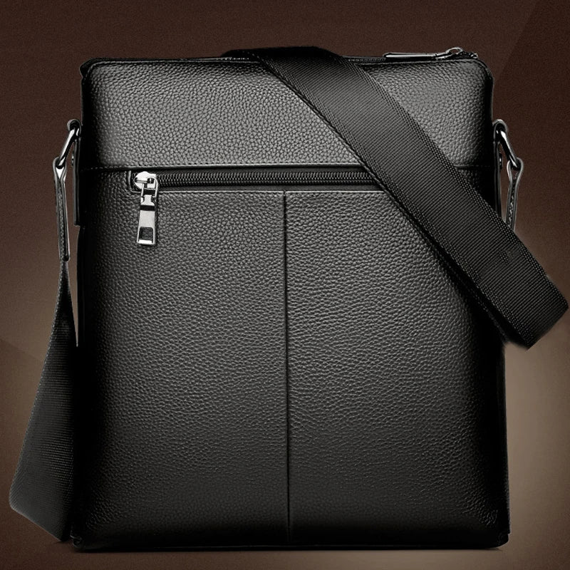 Bolsa de Ombro Crosby Executivo masculino em couro Premium - Oficial WEIXIER