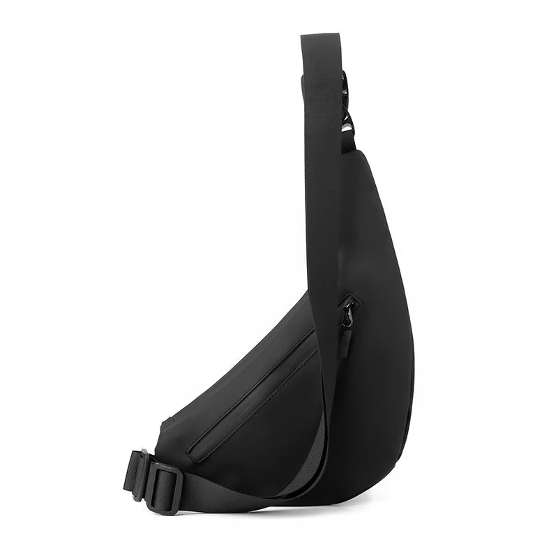 Mochila Transversal Masculina compacta e c/ entrada de fone de ouvido