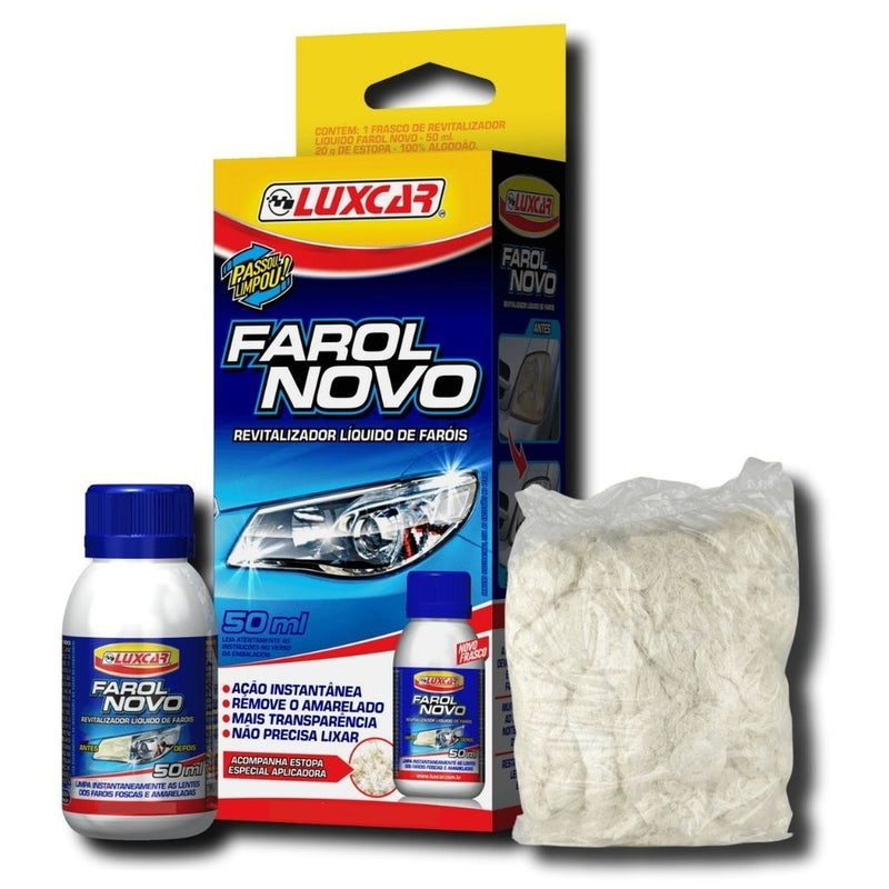 Revitalizador líquido de farol automotivo 50ml - Luxcar